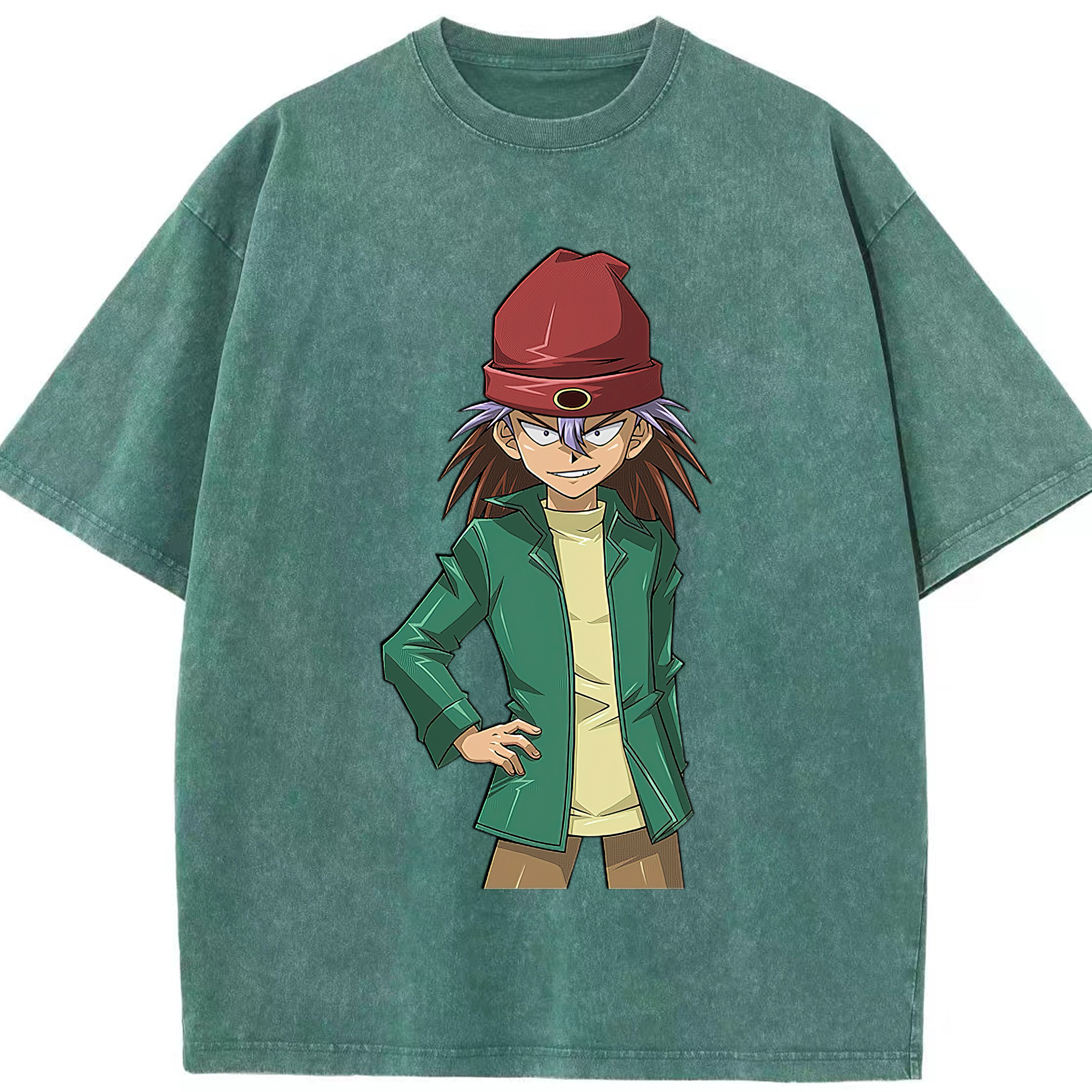 （画像用） 遊☆戯☆王 Yu-Gi-Oh! 綿100% ヴィンテージ風 半袖Tシャツ（フロントプリント）